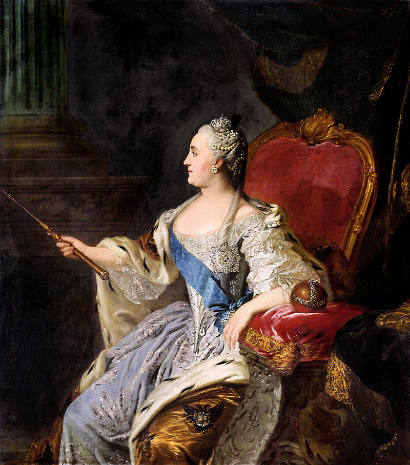Catherine the Great of Russia by Fedor Rokotov, Tretyakov Gallery