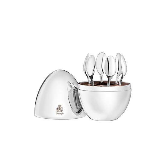 Mood by Christofle Set of Six Silverplated Espresso Spoons