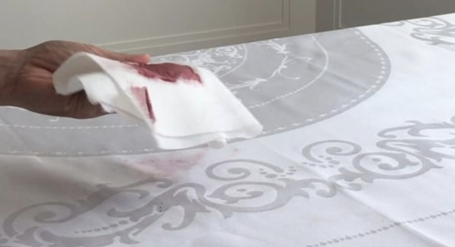 [Videos] Do Garnier-Thiebaut Green Sweet Tablecloths Really Repel Stains?