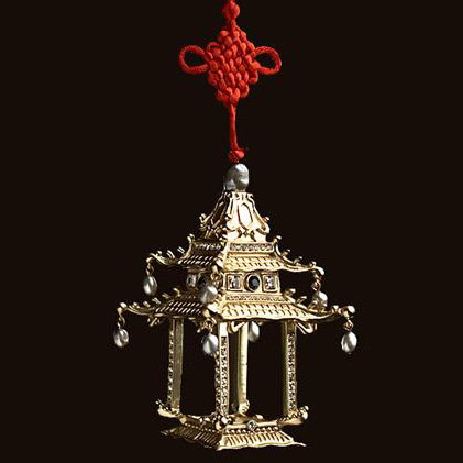 Pagoda Holiday Ornament