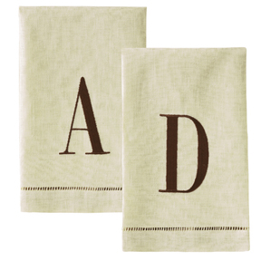 Block Monogram Hand Towels