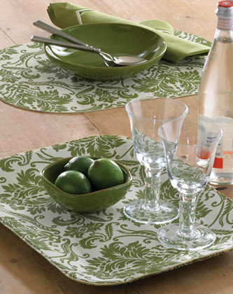 Damask Trays and Placemats from Vietri