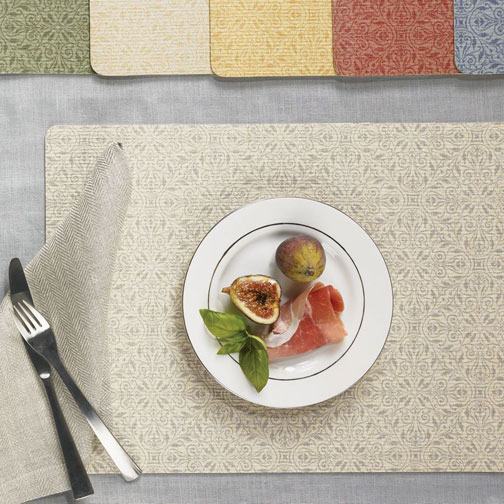 Trellis Easy-Care Vinyl Placemats