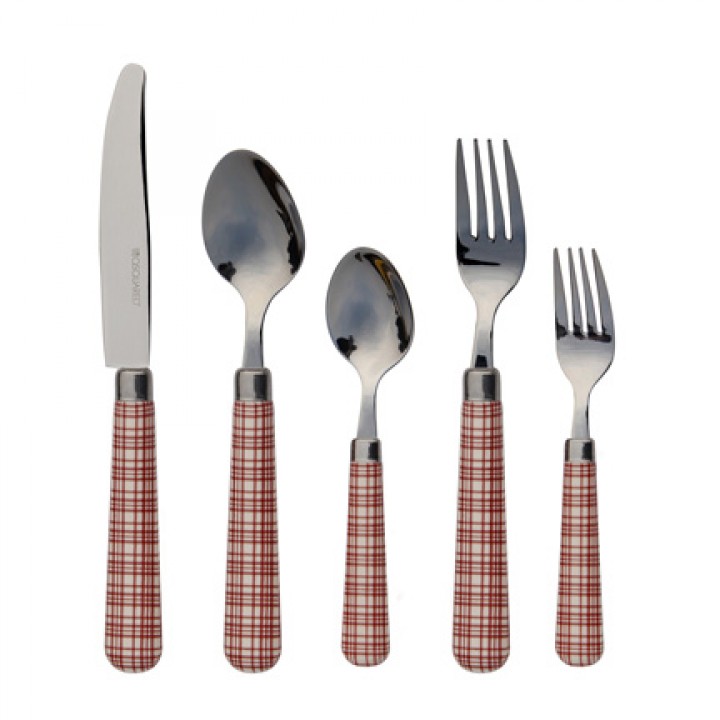 London Chic Red Plaid Flatware
