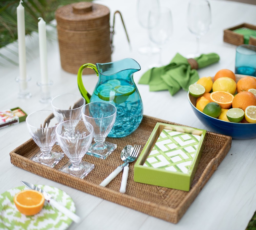 Picnic tote: a holder for paper plates and napkins. 